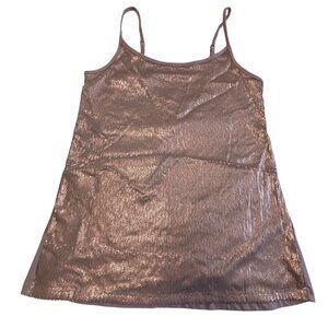 NWT Torrid rose gold sequin stretch tank 1X